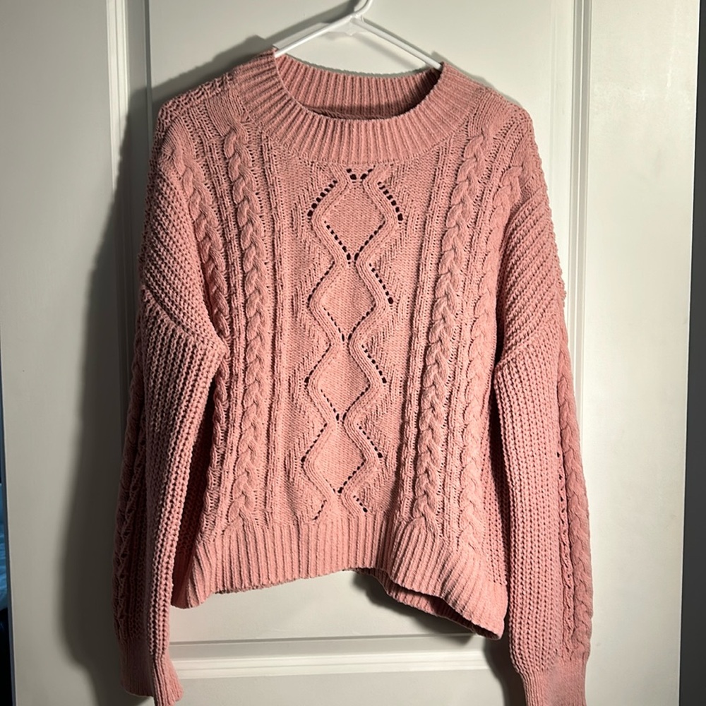 No boundaries pink sweater